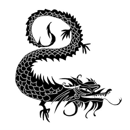 paper cut out of a Dragon china zodiac symbols vector Stock Photo - Budget Royalty-Free & Subscription, Code: 400-09110685