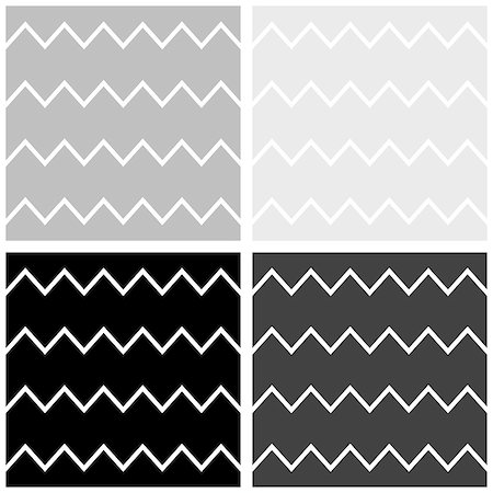 simsearch:400-08675660,k - Tile vector pattern set with white, grey and black zig zag background Stock Photo - Budget Royalty-Free & Subscription, Code: 400-09112462