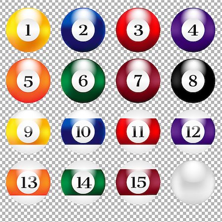 simsearch:400-08156505,k - Billiard Balls Gradient Mesh, Vector Illustration Fotografie stock - Microstock e Abbonamento, Codice: 400-09112573