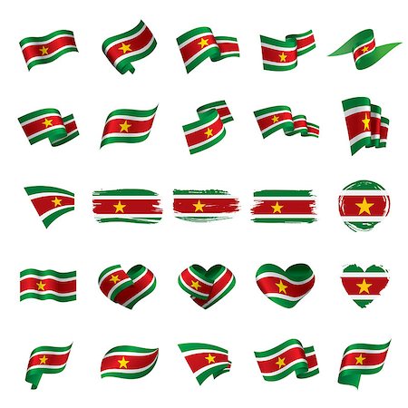 suriname - Suriname flag, vector illustration on a white background Photographie de stock - Aubaine LD & Abonnement, Code: 400-09112750