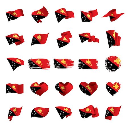Papua New Guinea flag, vector illustration on a white background Photographie de stock - Aubaine LD & Abonnement, Code: 400-09112767