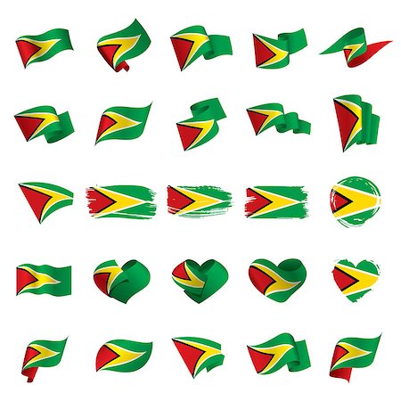 simsearch:400-09115392,k - Guyana flag, vector illustration on a white background Foto de stock - Super Valor sin royalties y Suscripción, Código: 400-09112768