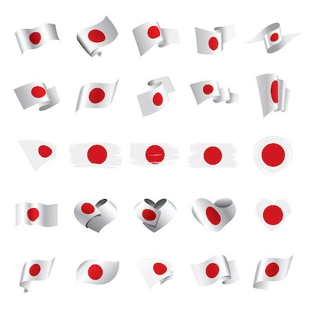 simsearch:400-09112791,k - Japan flag, vector illustration on a white background Stock Photo - Budget Royalty-Free & Subscription, Code: 400-09112791