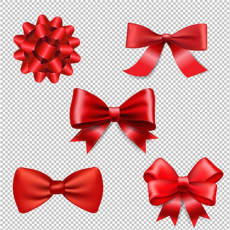 Red Ribbon Bow Set Isolated With Gradient Mesh, Vector Illustration Foto de stock - Royalty-Free Super Valor e Assinatura, Número: 400-09112939