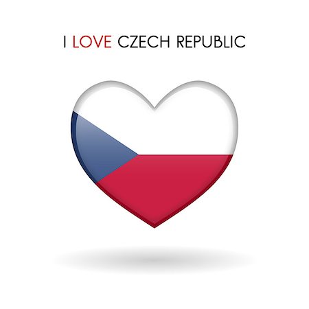simsearch:400-09115392,k - Love Czech Republic symbol. Flag Heart Glossy icon on a white background isolated vector illustration eps10 Foto de stock - Super Valor sin royalties y Suscripción, Código: 400-09112941