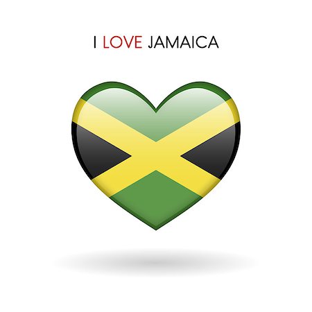 simsearch:400-09115392,k - Love Jamaica symbol. Flag Heart Glossy icon on a white background isolated vector illustration eps10 Foto de stock - Super Valor sin royalties y Suscripción, Código: 400-09112943