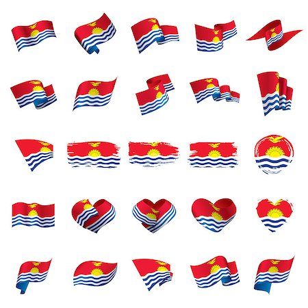 simsearch:400-09115392,k - Kiribati flag, vector illustration on a white background Foto de stock - Super Valor sin royalties y Suscripción, Código: 400-09113004