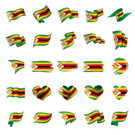 simsearch:400-05125122,k - Zimbabwe flag, vector illustration on a white background Photographie de stock - Aubaine LD & Abonnement, Code: 400-09113001