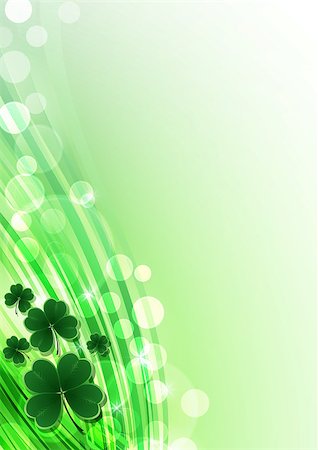 simsearch:400-06569678,k - Vector Happy Saint Patricks Day Background with clover. Vector Illustration EPS10 Stock Photo - Budget Royalty-Free & Subscription, Code: 400-09113301