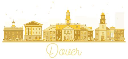 simsearch:400-08349413,k - Dover USA City skyline golden silhouette. Vector illustration. Business travel concept. Cityscape with landmarks. Stockbilder - Microstock & Abonnement, Bildnummer: 400-09113321