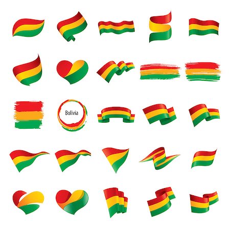 simsearch:400-09115392,k - Bolivia flag, vector illustration on a white background Foto de stock - Super Valor sin royalties y Suscripción, Código: 400-09113366