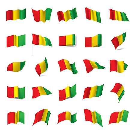 guinea flag, vector illustration on a white background Stock Photo - Budget Royalty-Free & Subscription, Code: 400-09113363