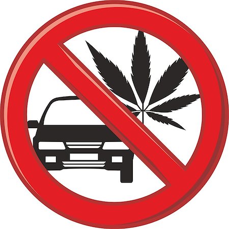stop sign smoke - vector art pictogram prohibition on the use of drugs before or while driving a car Stock Photo - Budget Royalty-Free & Subscription, Code: 400-09113390