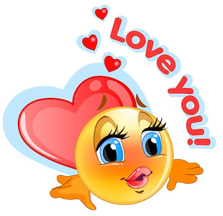 simsearch:400-05744065,k - Loved emoticon sticker, with blue background for messenger and applications Stock Photo - Budget Royalty-Free & Subscription, Code: 400-09113523