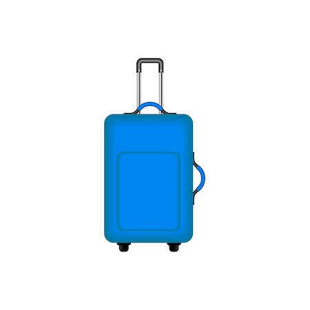 Travel suitcase in blue design on white background Foto de stock - Super Valor sin royalties y Suscripción, Código: 400-09113731