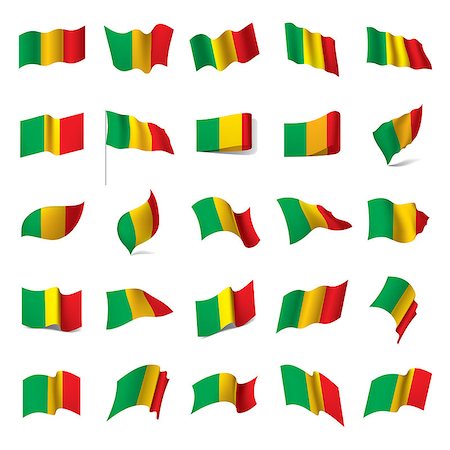 simsearch:400-04013754,k - Mali flag, vector illustration on a white background Stock Photo - Budget Royalty-Free & Subscription, Code: 400-09113757