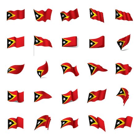 simsearch:400-09112791,k - east timor flag, vector illustration on a white background Stock Photo - Budget Royalty-Free & Subscription, Code: 400-09113788