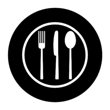 simsearch:400-04357357,k - Fork, knife and spoon on plate background. Vector illustration Photographie de stock - Aubaine LD & Abonnement, Code: 400-09113847