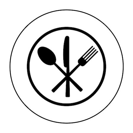 simsearch:400-04357357,k - Fork, knife and spoon on plate background. Vector illustration Photographie de stock - Aubaine LD & Abonnement, Code: 400-09113848