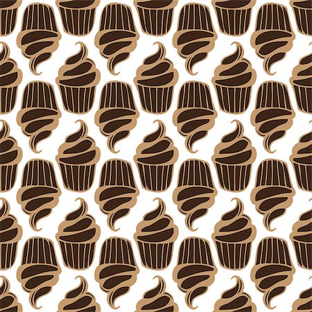 simsearch:400-08196602,k - White cream cake seamless pattern. Vector illustration Photographie de stock - Aubaine LD & Abonnement, Code: 400-09120033
