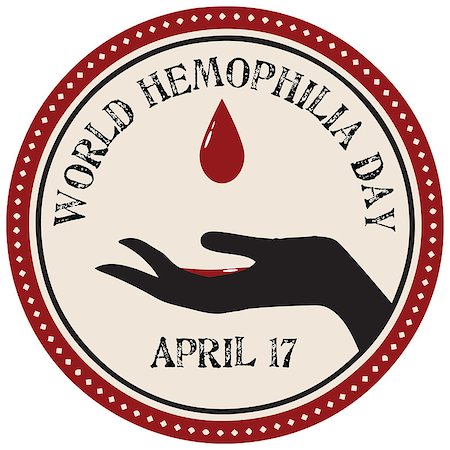 simsearch:400-05062045,k - World Hemophilia Day label for April 17th date Fotografie stock - Microstock e Abbonamento, Codice: 400-09120058
