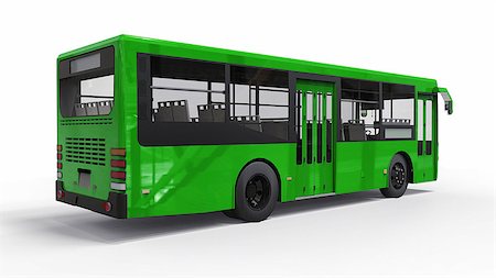 simsearch:400-04898575,k - Small urban green bus on a white background. 3d rendering Stock Photo - Budget Royalty-Free & Subscription, Code: 400-09120104