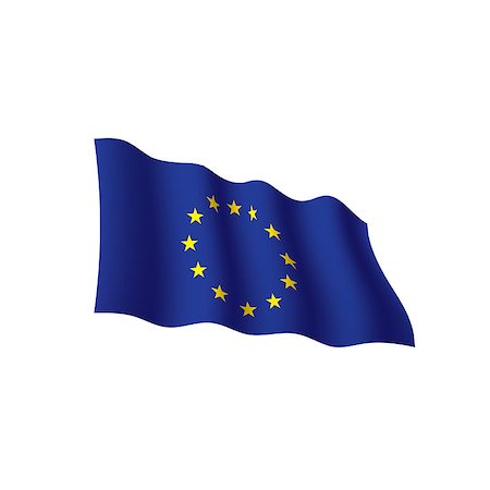 simsearch:400-04968347,k - European union flag, vector illustration on a white background Stock Photo - Budget Royalty-Free & Subscription, Code: 400-09120203