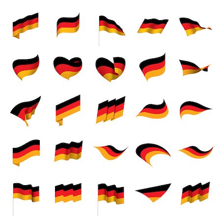 simsearch:400-05136582,k - Germany flag, vector illustration on a white background Stockbilder - Microstock & Abonnement, Bildnummer: 400-09120231