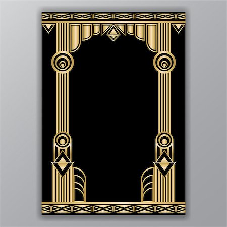 pollyw (artist) - art  deco greece columns a4 template Stock Photo - Budget Royalty-Free & Subscription, Code: 400-09120309