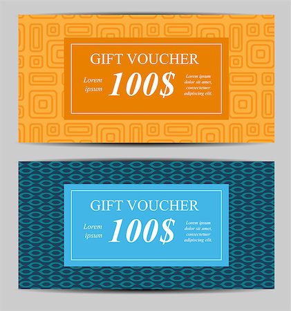 simsearch:400-07332875,k - Gift Voucher Template For Your Business. Vector Illustration EPS10 Stock Photo - Budget Royalty-Free & Subscription, Code: 400-09120346