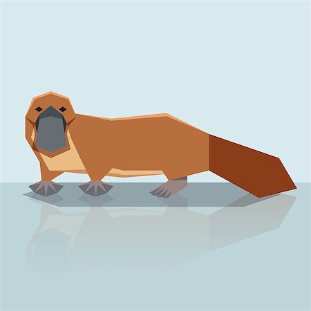 simsearch:400-05753325,k - Vector image of the Flat design Platypus Stock Photo - Budget Royalty-Free & Subscription, Code: 400-09120397