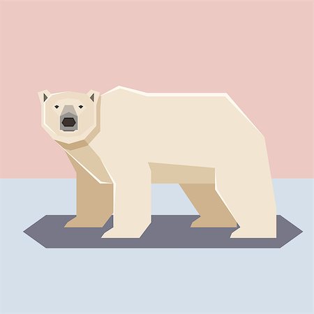 simsearch:400-04237135,k - Vector image of the Flat design Polar Bear Photographie de stock - Aubaine LD & Abonnement, Code: 400-09120390