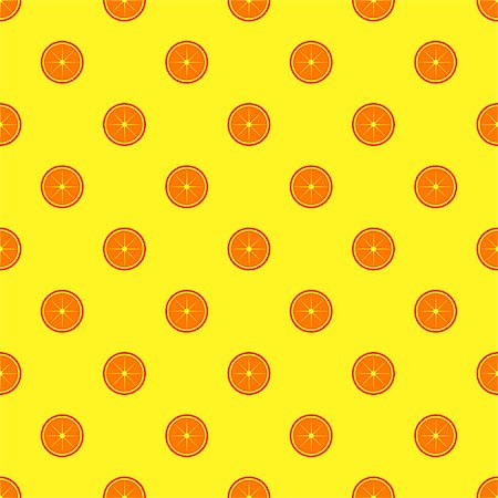 Orange fruit seamless yellow pattern. Vector illustration Foto de stock - Royalty-Free Super Valor e Assinatura, Número: 400-09120520