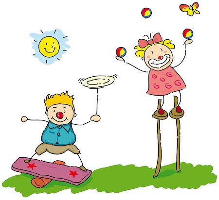 simsearch:400-09120523,k - two small children who juggle Stockbilder - Microstock & Abonnement, Bildnummer: 400-09120523