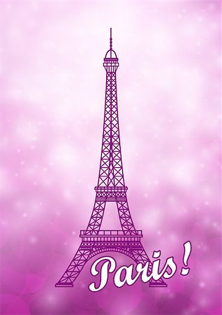 simsearch:400-04987736,k - Eiffel tower isolated vector illustration, it is easy to edit and change. Foto de stock - Super Valor sin royalties y Suscripción, Código: 400-09120542