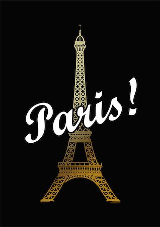 simsearch:400-08165894,k - Eiffel tower isolated vector illustration, it is easy to edit and change. Foto de stock - Super Valor sin royalties y Suscripción, Código: 400-09120543