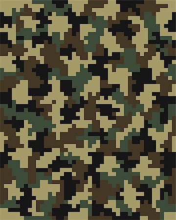 digital camouflage seamless pattern - Seamless digital fashion camouflage pattern, vector background Stock Photo - Budget Royalty-Free & Subscription, Code: 400-09120669
