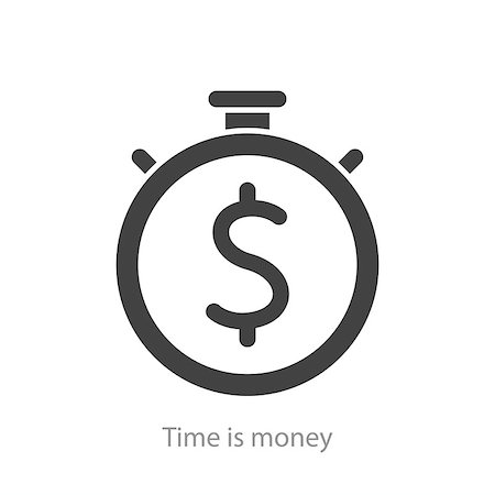 simsearch:400-05923990,k - Stop watch with dollar sign icon Stock Photo - Budget Royalty-Free & Subscription, Code: 400-09120678