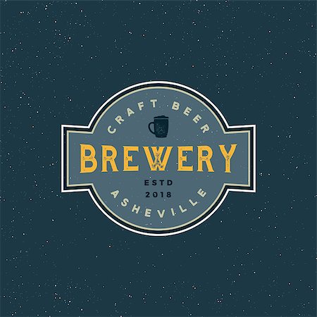 simsearch:400-09114224,k - vintage brewery logo. retro styled beer emblem, badge, design element, logotype template. vector illustration Stock Photo - Budget Royalty-Free & Subscription, Code: 400-09121011