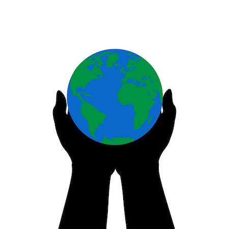 simsearch:400-08192407,k - Hands hold earth. Earth Hour. Vector Illustration Stock Photo - Budget Royalty-Free & Subscription, Code: 400-09121122