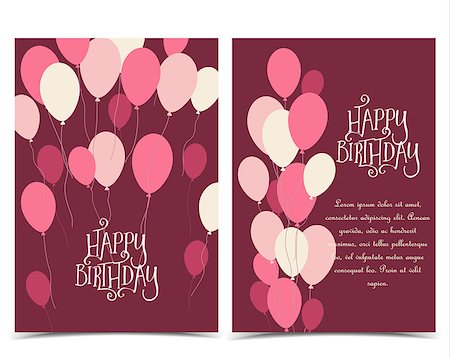simsearch:400-04895179,k - Vector illustration greeting card with flying balloons with place for text. Happy Birthday Stock Photo - Budget Royalty-Free & Subscription, Code: 400-09121165