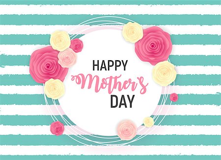 simsearch:400-09113728,k - Happy Mother`s Day Cute Background with Flowers. Vector Illustration EPS10 Photographie de stock - Aubaine LD & Abonnement, Code: 400-09121208