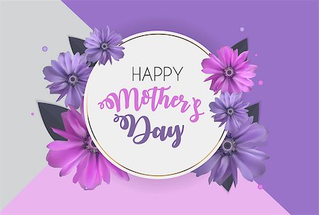 simsearch:400-09113728,k - Happy Mother`s Day Cute Background with Flowers. Vector Illustration EPS10 Photographie de stock - Aubaine LD & Abonnement, Code: 400-09121214