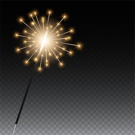 sparklers vector - Bengal lights on a transparent background. Vector Illustration EPS10 Stock Photo - Budget Royalty-Free & Subscription, Code: 400-09121210