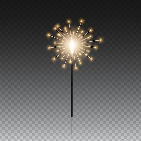 sparklers vector - Bengal lights on a transparent background. Vector Illustration EPS10 Stock Photo - Budget Royalty-Free & Subscription, Code: 400-09121212