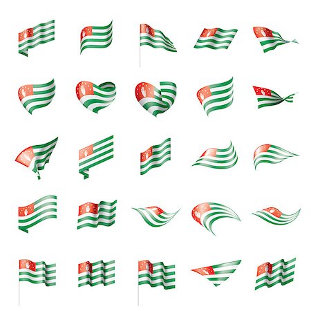 simsearch:400-09112791,k - Abkhazia flag, vector illustration on a white background Stock Photo - Budget Royalty-Free & Subscription, Code: 400-09121249