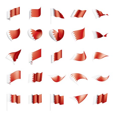 Bahrain flag, vector illustration on a white background Foto de stock - Super Valor sin royalties y Suscripción, Código: 400-09121257