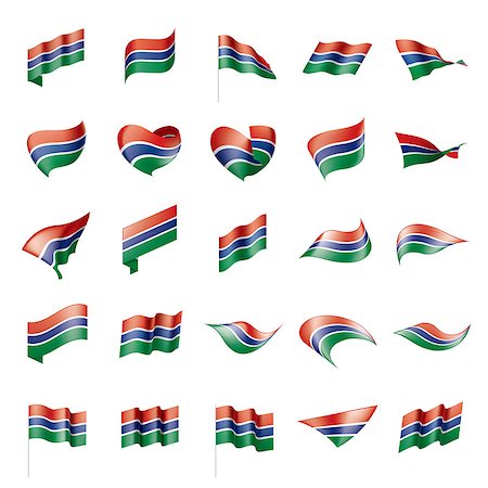 simsearch:400-09115770,k - Gambia flag, vector illustration on a white background Foto de stock - Royalty-Free Super Valor e Assinatura, Número: 400-09121266