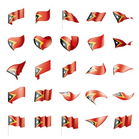 simsearch:400-09112791,k - east timor flag, vector illustration on a white background Stock Photo - Budget Royalty-Free & Subscription, Code: 400-09121262