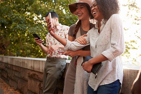 Group Of Tourists Taking Photos On Mobile Phones Stock Photo - Budget Royalty-Free & Subscription, Code: 400-09122674